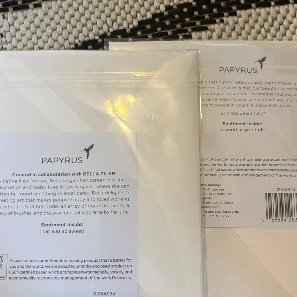 🆕Papyrus Bundle Of 4 “Thank You” Greeting Cards